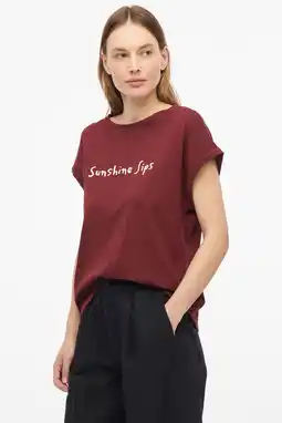 Wehkamp s.Oliver T-shirt donkerrood aanbieding