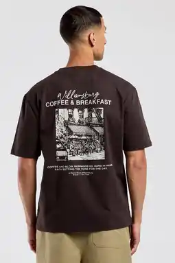 Wehkamp America Today oversized T-shirt met backprint - bruin aanbieding
