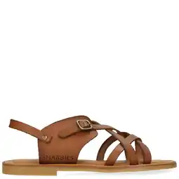 Wehkamp Shabbies Amsterdam leren sandalen cognac aanbieding