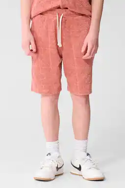Wehkamp Shoeby badstof regularwaist sweatshort koraalrood aanbieding