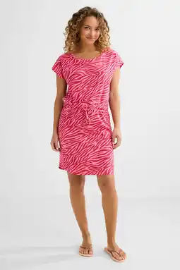 Wehkamp BEACHWAVE strandjurk roze/fuchsia aanbieding