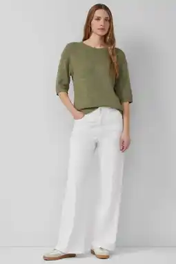 Wehkamp s.Oliver highwaist wide leg jeans wit aanbieding