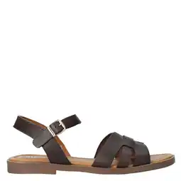 Wehkamp Red Rag leren sandalen donkerbruin aanbieding