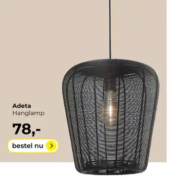 Lampidee Adeta - hanglamp draden 31x37 cm mat zwart aanbieding