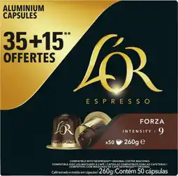 Dekamarkt L'Or Koffiecups forza sterkte 9 aanbieding