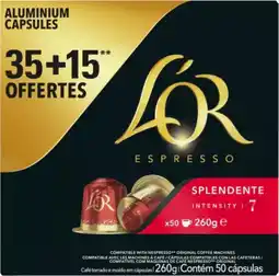 Dekamarkt L'Or Koffie capsules splendente sterkte 7 aanbieding