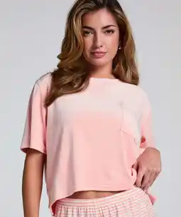 Hunkemoller Hunkemöller Top Velours Pocket Roze aanbieding
