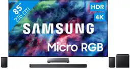 Coolblue Samsung Micro RGB 85 R95H (2026) + Samsung HW-Q930H (2026) aanbieding