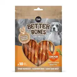 Zooplus 10 stuks Zoë Better Bones Kip met Rozemarijn & Tijm Twist Hondensnacks aanbieding