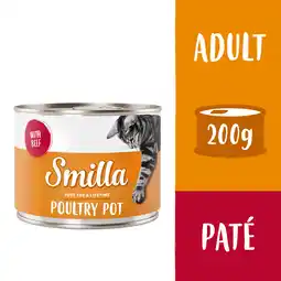 Zooplus 6x200g Gevogeltepannetje met Rund Smilla Kattenvoer aanbieding