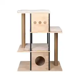Zooplus Designed by Lotte Houten Krabpaal Nala L naturel / zwart Kat aanbieding