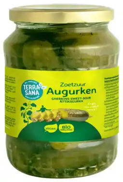 De Online Drogist TerraSana Zoetzuur Augurken 670GR aanbieding