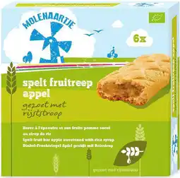 De Online Drogist Molenaartje Spelt Fruitreep Appel 180GR aanbieding