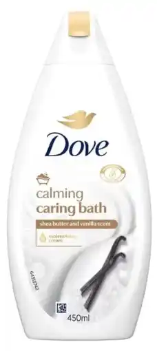 De Online Drogist Dove Calming Caring Bath Cream Vanilla 450ML aanbieding