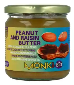 De Online Drogist Monki Pinda Rozijnenpasta Bio 330GR aanbieding