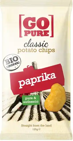De Online Drogist GoPure Chips Classic Paprika 125GR aanbieding