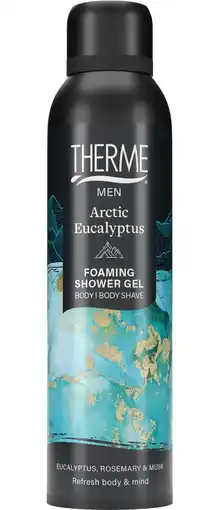 De Online Drogist Therme Men Foaming Shower Gel Arctic Eucalyptus 200ML aanbieding