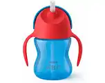 De Online Drogist Avent Rietjesbeker Blauw-Rood 9M+ 1ST aanbieding
