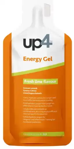 De Online Drogist Up4 Energy Gel Fresh Lime Flavour 55GR aanbieding