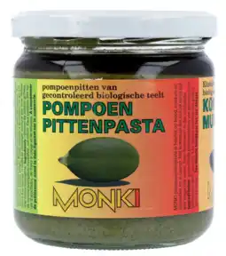 De Online Drogist Monki Pompoenpittenpasta 330GR aanbieding