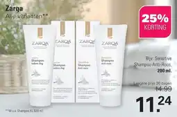 De Online Drogist Zarqa Sensitive Shampoo Anti-roos aanbieding