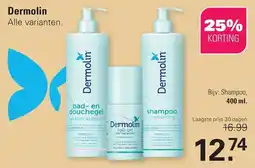 De Online Drogist Dermolin bad- en douchegel, shampoo aanbieding