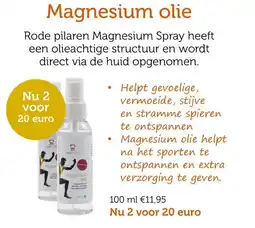 De Rode Pilaren Magnesium olie aanbieding