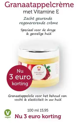 De Rode Pilaren Granaatappelcrème aanbieding