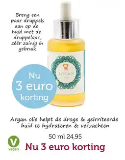 De Rode Pilaren argan olie aanbieding