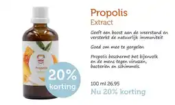De Rode Pilaren Propolis Extract aanbieding