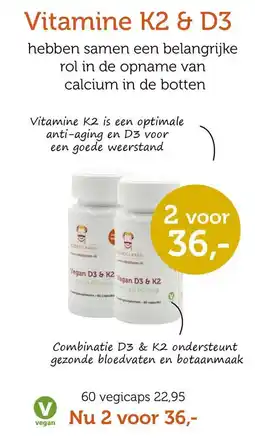 De Rode Pilaren Rodefilaren Vitamine K2 & D3 aanbieding