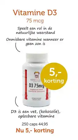 De Rode Pilaren Rodepilar Vitamine D3 aanbieding