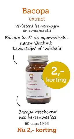 De Rode Pilaren Rodepilaren Bacopa extract aanbieding