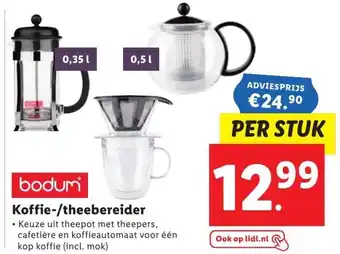 Lidl Koffie-/theebereider aanbieding