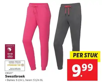 Lidl Sweatbroek aanbieding