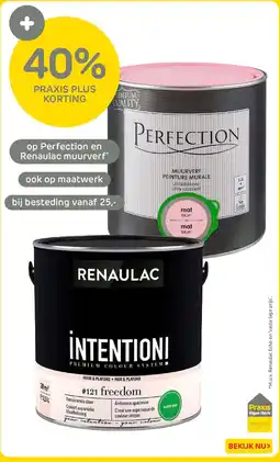 Praxis Perfection en Renaulac muurverf aanbieding