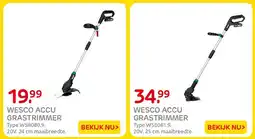 Praxis WESCO ACCU GRASTRIMMER aanbieding