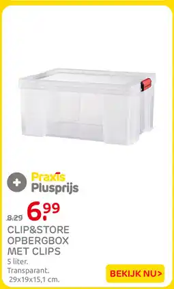 Praxis Clip&store opbergbox met clips aanbieding