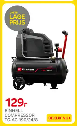 Praxis Einhell compressor tc-ac 190/24/8 aanbieding