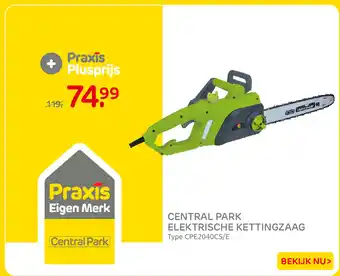 Praxis Central Park elektrische kettingzaag aanbieding