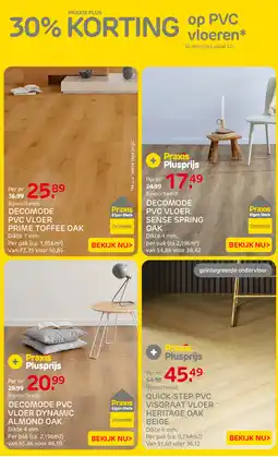 Praxis Decomode pvc vloer prime toffee oak aanbieding