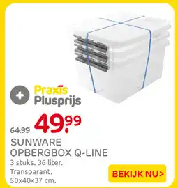 Praxis sunware opbergbox q-line aanbieding