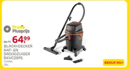 Praxis Black+Decker nat-en droogzuiger bxvc20pe aanbieding