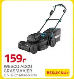 Praxis Wesco accu grasmaaier aanbieding