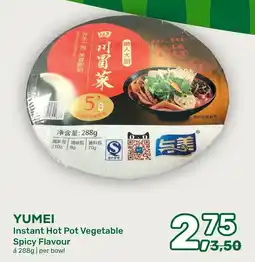 Amazing Oriëntal Yumei Instant Hot Pot Vegetable Spicy Flavour aanbieding