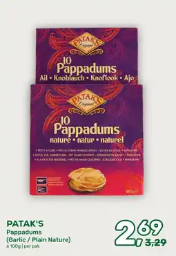 Amazing Oriëntal PATAK'S Pappadums aanbieding