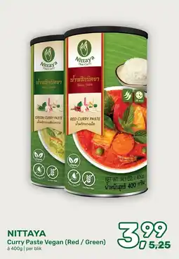 Amazing Oriëntal Nittaya Curry Paste Vegan (Red / Green) aanbieding