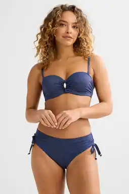 Wehkamp BEACHWAVE bikinibroekje met lurex donkerblauw aanbieding
