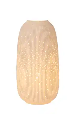Wehkamp Lucide FLORES - Tafellamp - Ø 17,5 cm - 1xE14 - Wit aanbieding