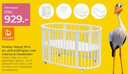 Prenatal Stokke Sleepi Mini en uitbreidingset met matras & hoeslaken aanbieding